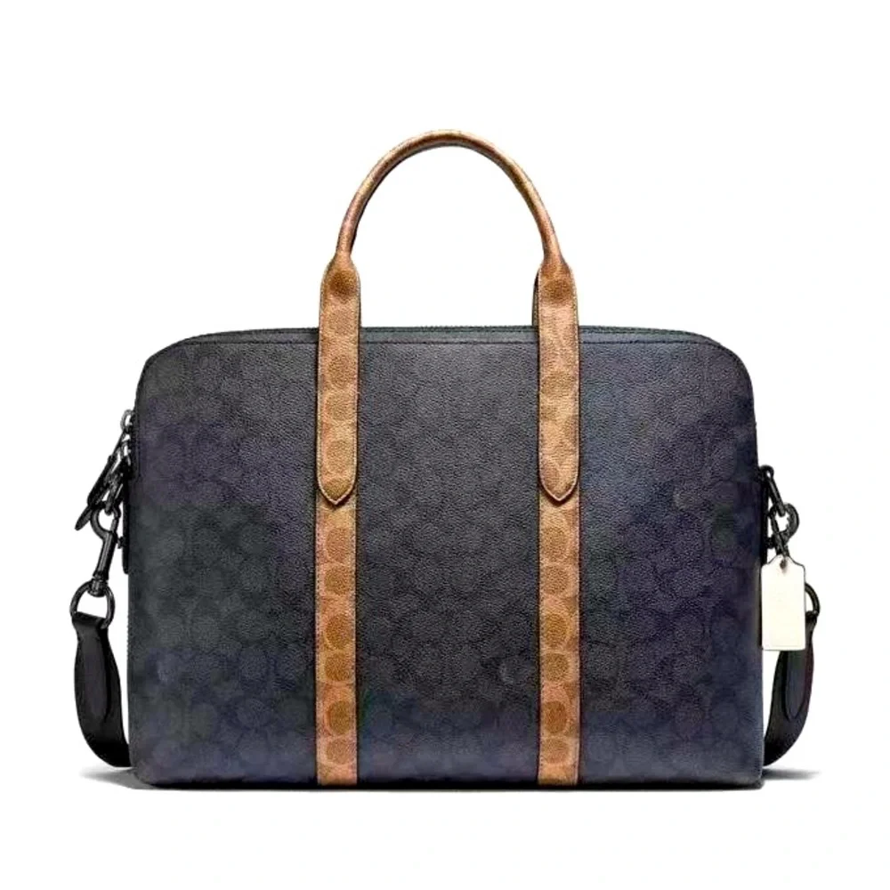 NWT Coach 5073 Men Metropolitan Soft Brief In Colorblock Signature Canvas